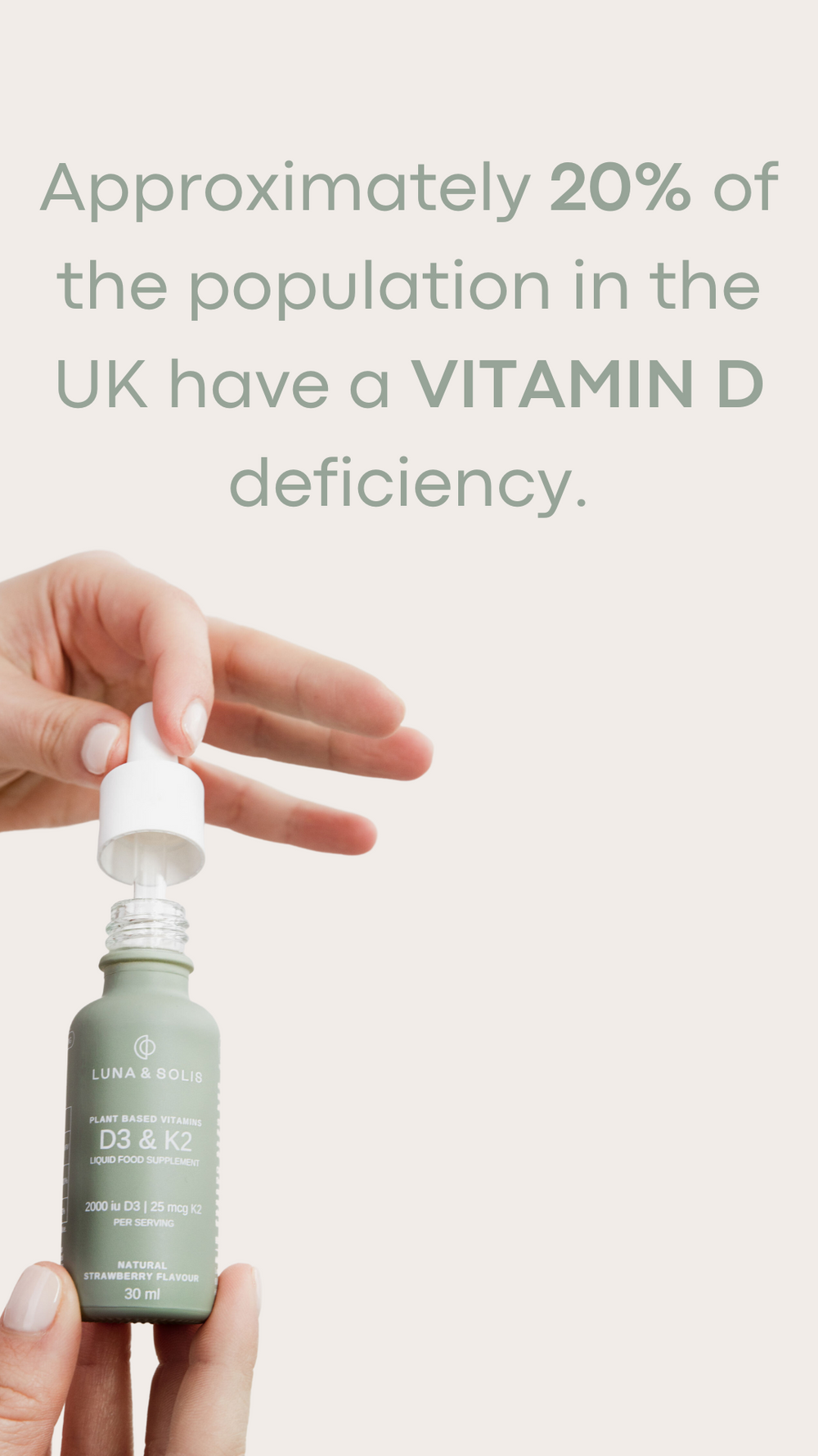 Plant Based Vitamin D3 & K2 Liquid Drops