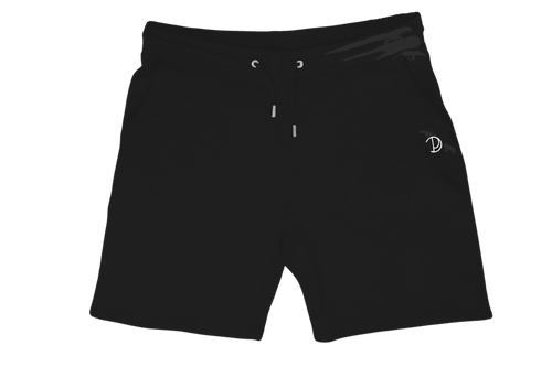 Black Printed P Shorts