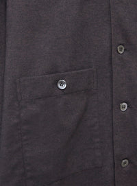 Recycled Italian Chocolate Flannel Double Pocket-Shirt