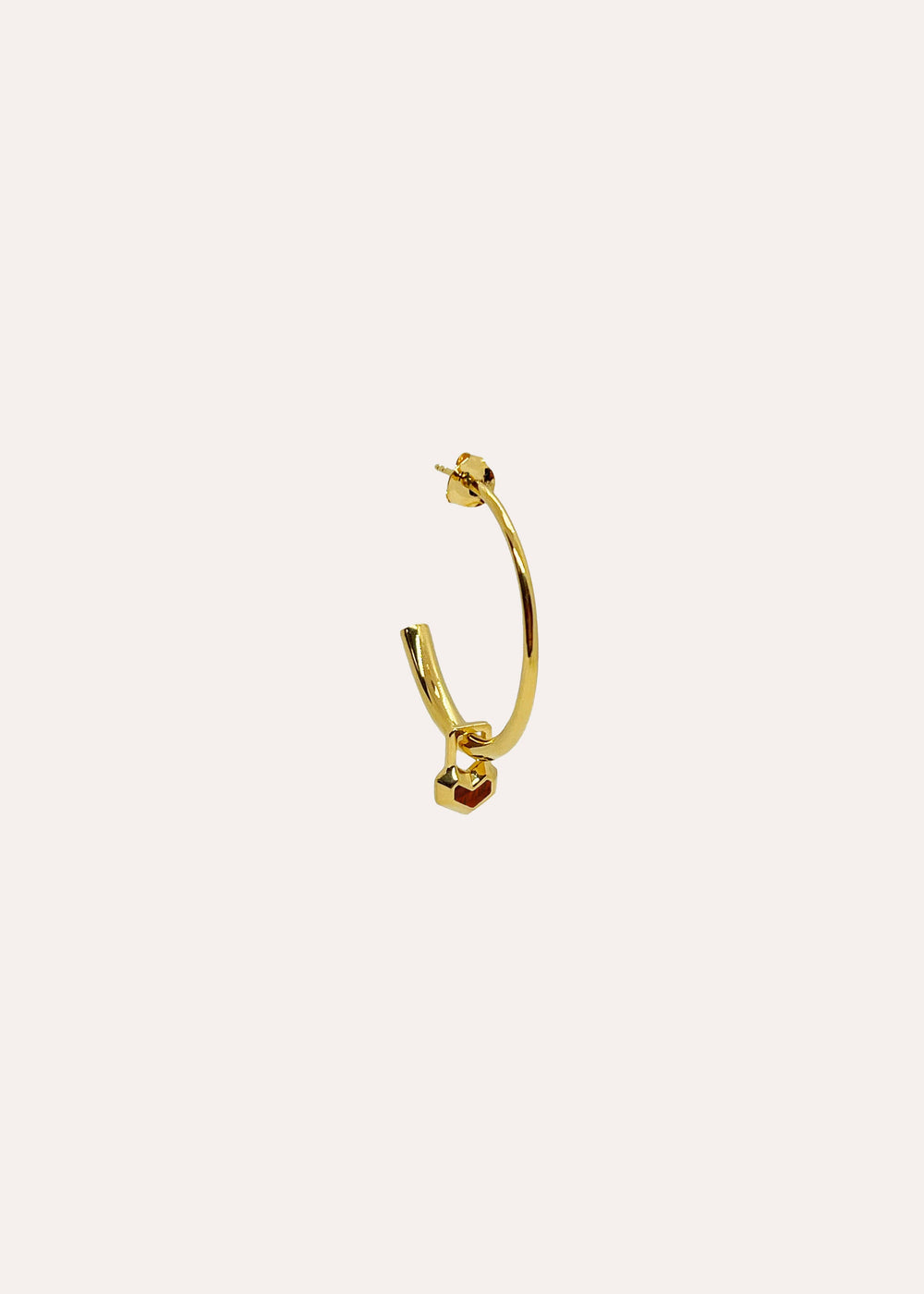 DARYL CHARM SMALL HOOPS - 18ct Gold Plated - Tiger Eye