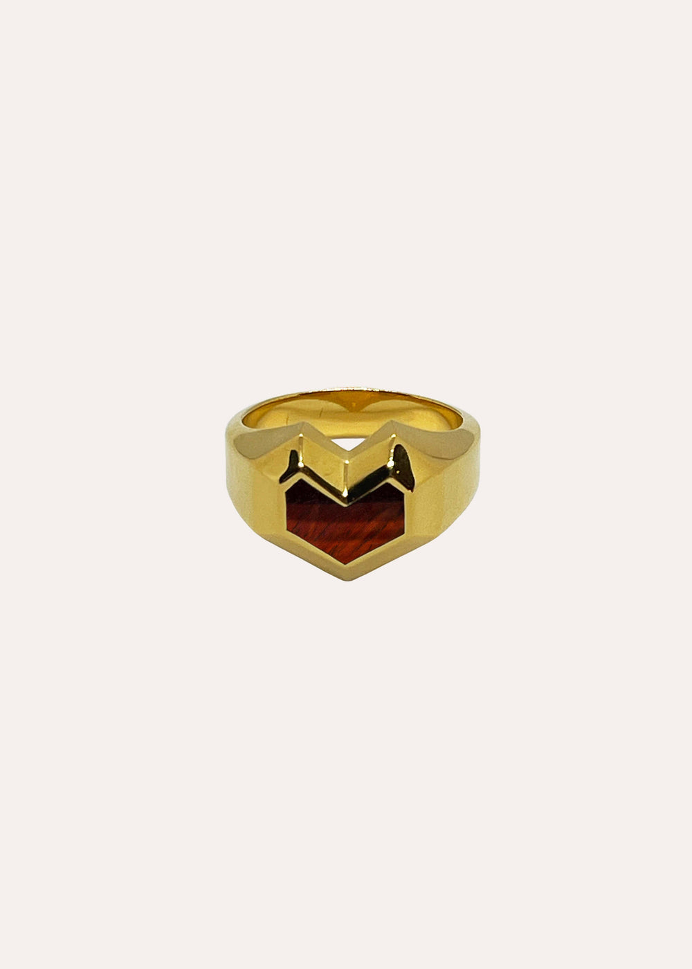 DARYL RING - 18ct Gold Plated - Tiger Eye