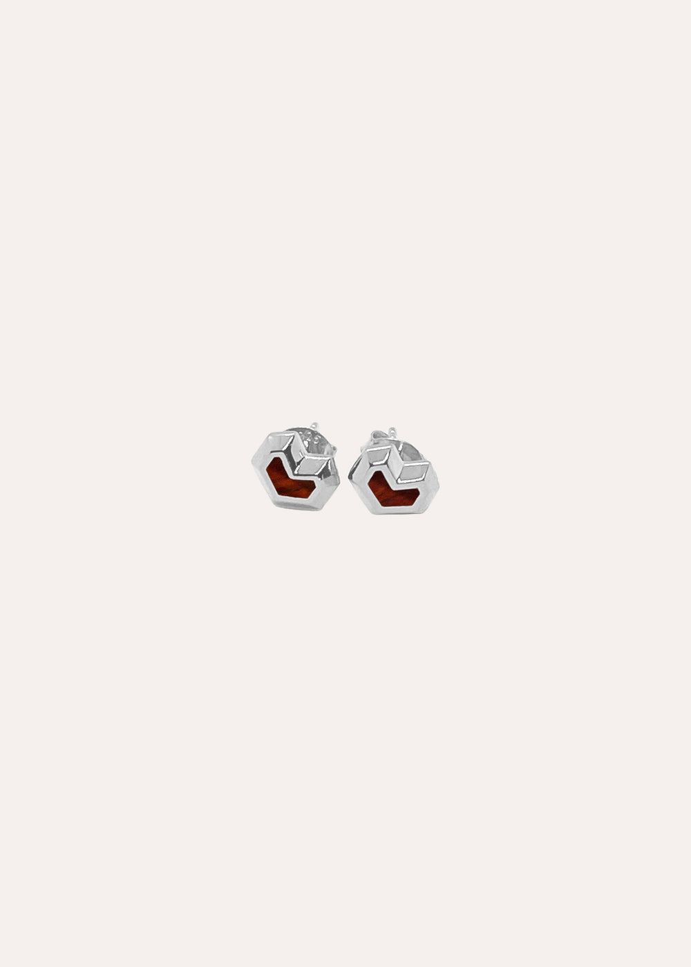 DARYL STUDS - Sterling Silver - Tiger Eye