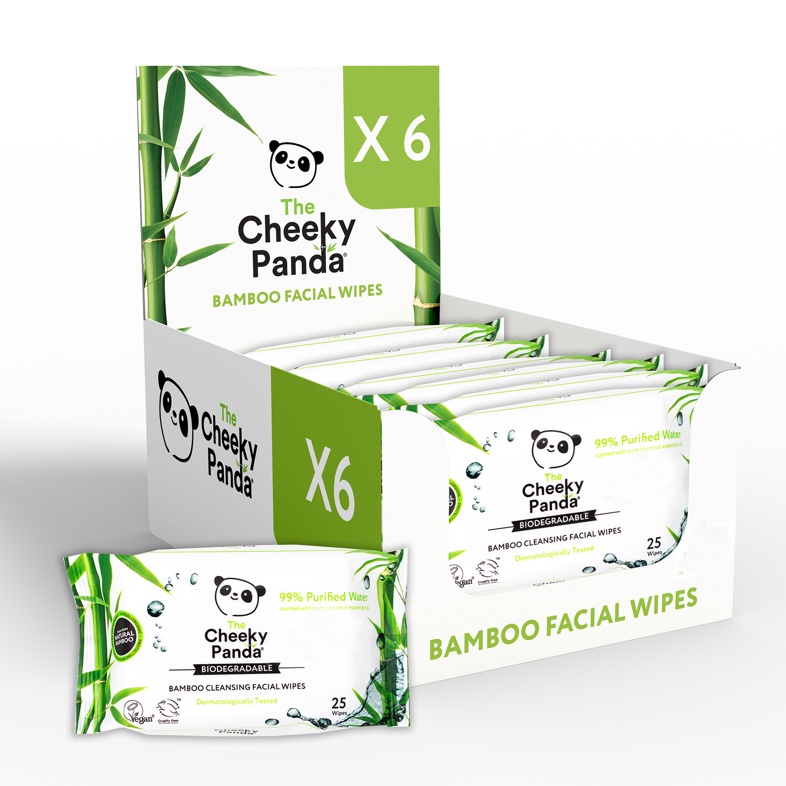 Bamboo Facial Wipes | 6 Pack