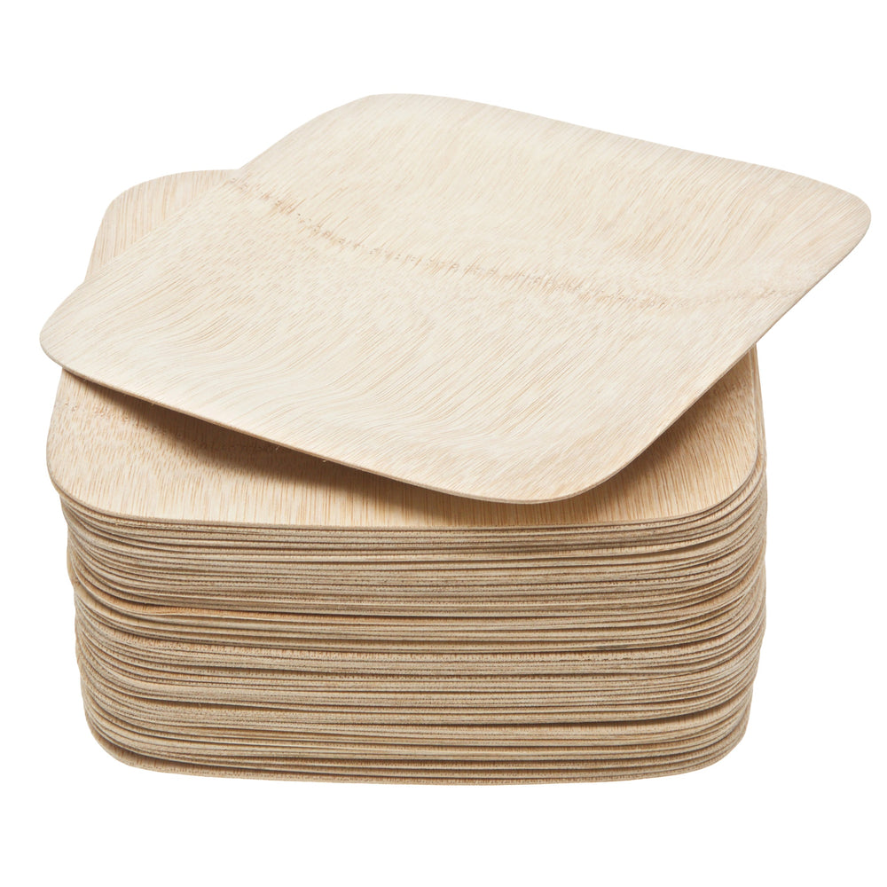 Reusable Bamboo Square Plates