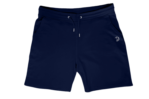 French Navy Printed P Shorts