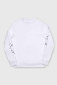 White Pitod Sleeve Sweatshirt