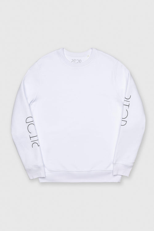 White Pitod Sleeve Sweatshirt