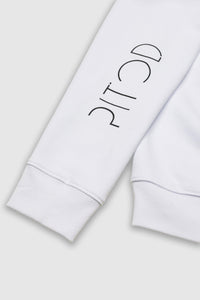 White Pitod Sleeve Sweatshirt