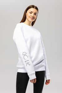 White Pitod Sleeve Sweatshirt