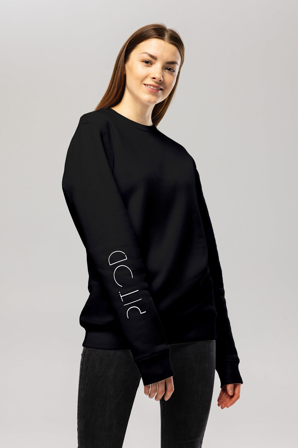 Black Pitod Sleeve Sweatshirt