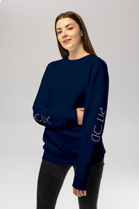 Navy Pitod Sleeve Sweatshirt