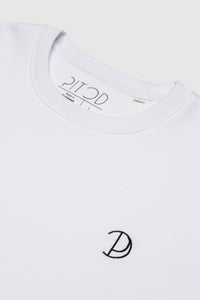 White Embroidered Logo Sweatshirt