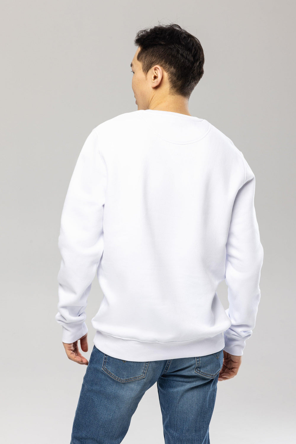 White Embroidered Logo Sweatshirt