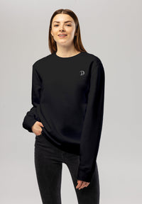 Black Embroidered Logo Sweatshirt