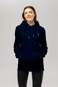 Navy Embroidered Logo Hoodie