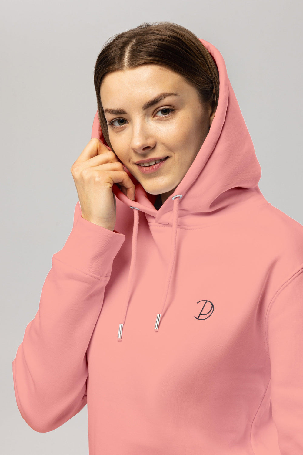 Canyon Pink Embroidered Logo Hoodie