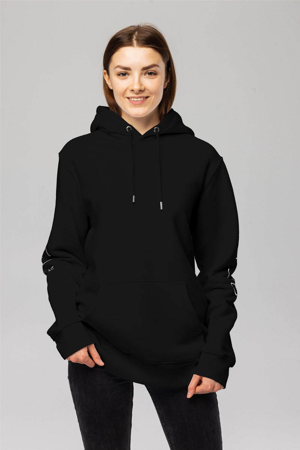 Black Pitod Sleeve Hoodie