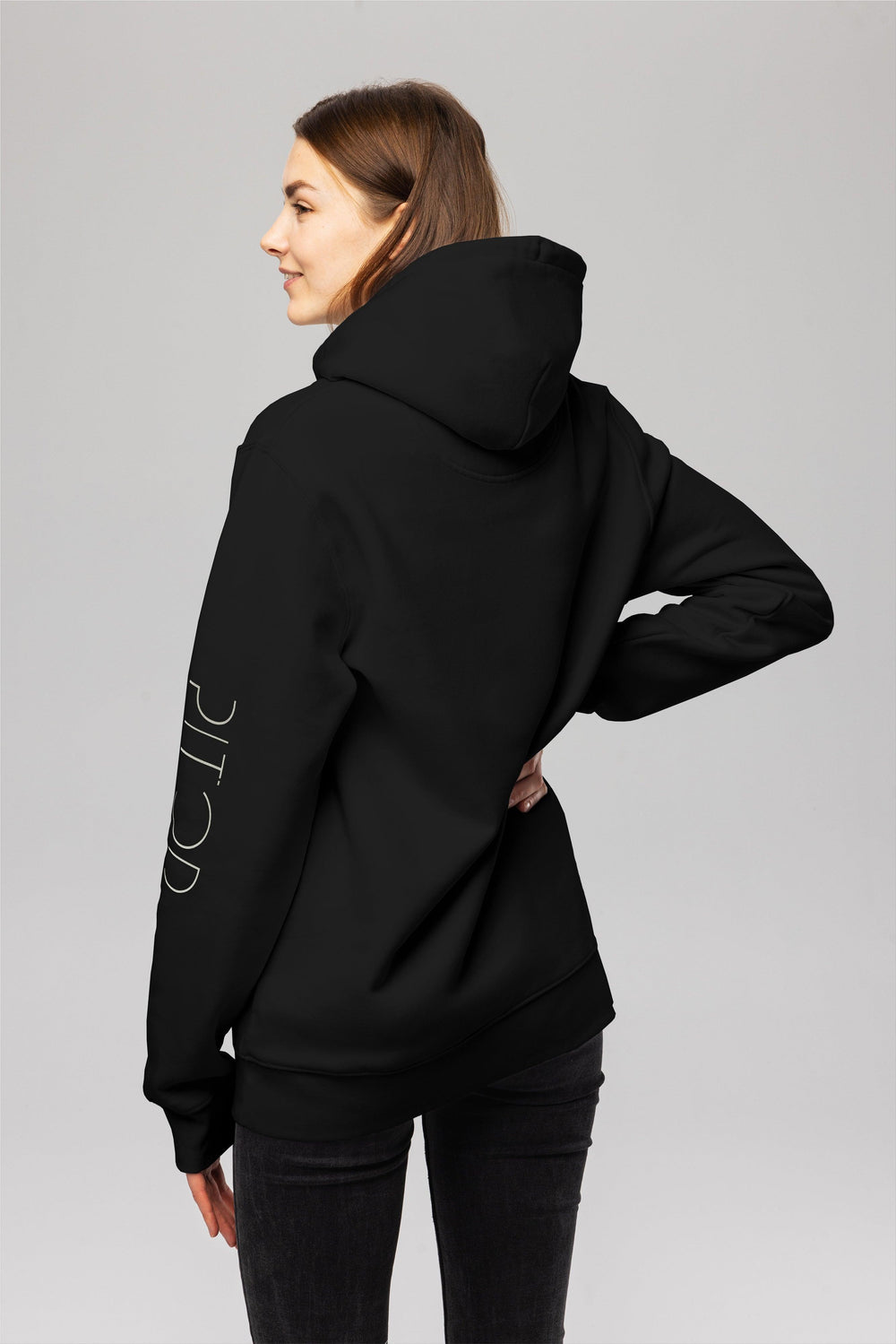 Black Pitod Sleeve Hoodie