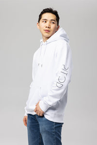 White Pitod Sleeve Hoodie