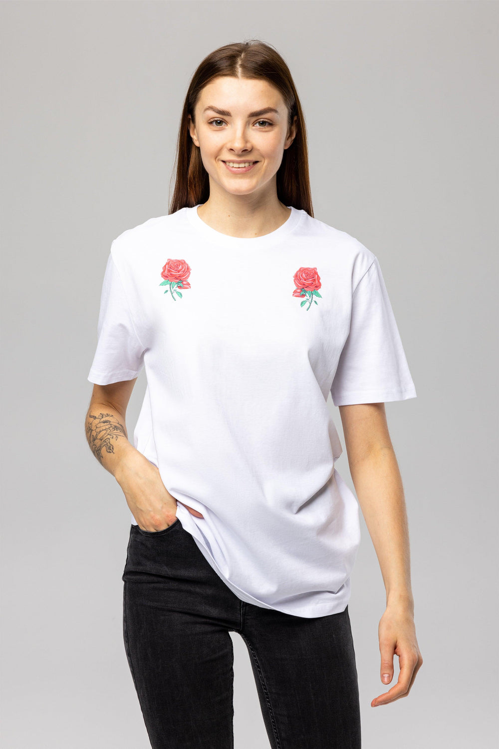 White Flower Arms T-Shirt