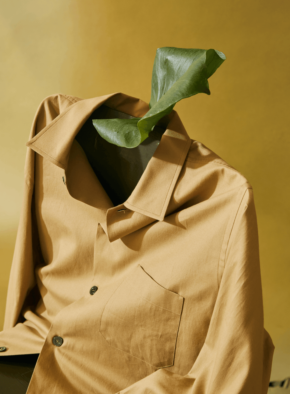 Regenerative Cotton Khaki Shirt-Jacket