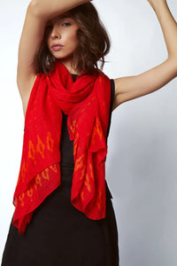 Rio Bamboo Sarong & Scarf - Red Fuchsia