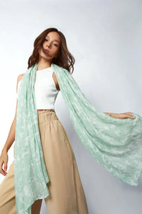 Matera Bamboo Sarong & Scarf - Mint Green