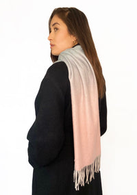 Organic Cashmere Blend Scarf - Ombre Sky