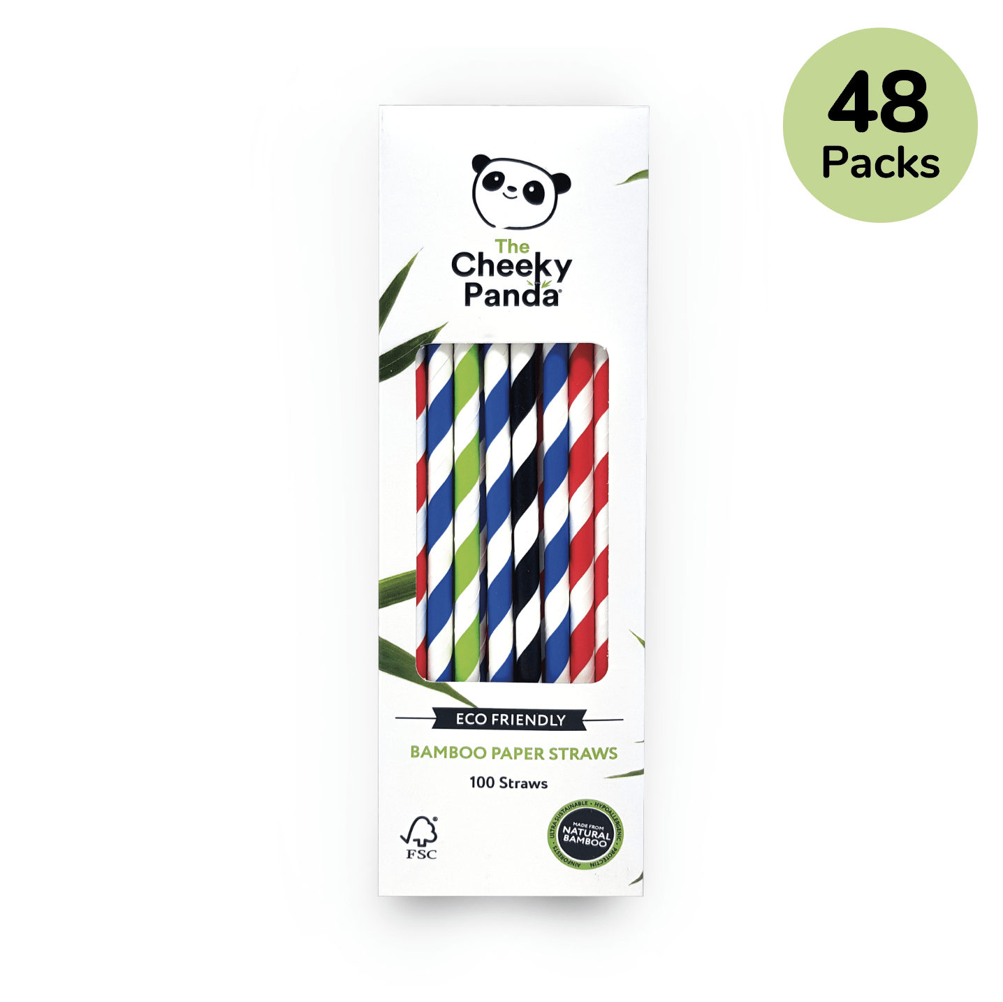 Bulk Bamboo Straws Box - Multicoloured