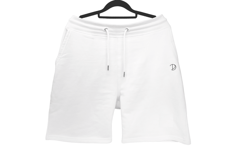 White Printed P Shorts