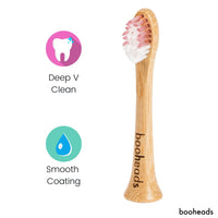 Soniboo - Bamboo Electric Toothbrush Heads Compatible with Sonicare* | Deep Clean PINK EDITION 2PK