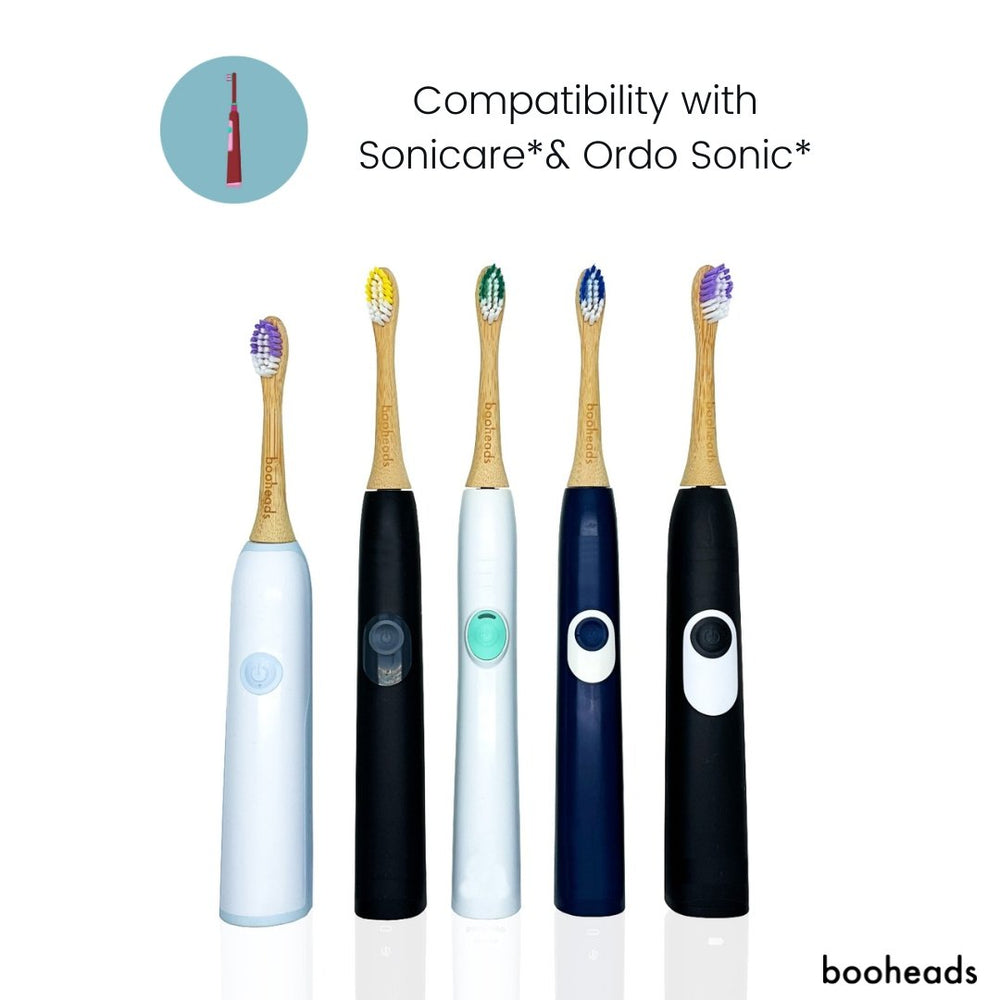 Soniboo - Bamboo Electric Toothbrush Heads Compatible with Sonicare* | Deep Clean PINK EDITION 2PK