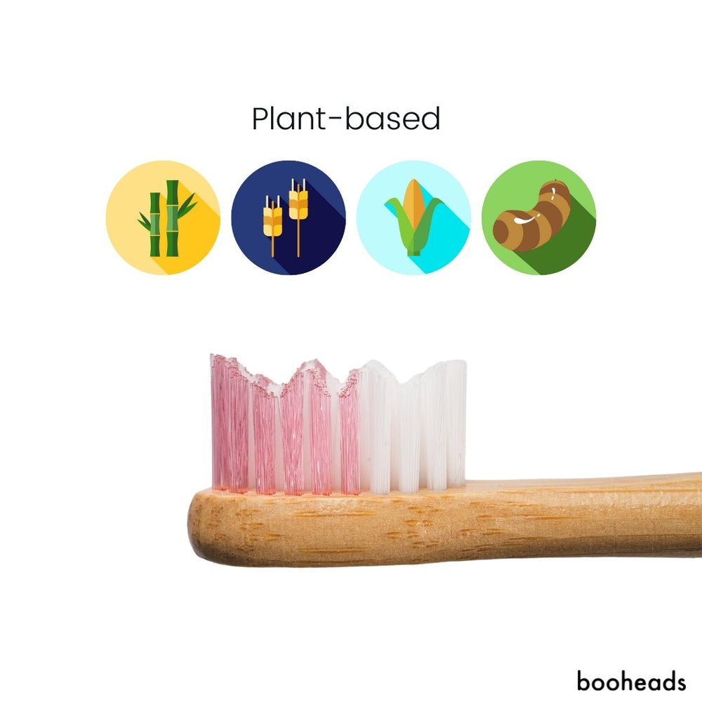 Soniboo - Bamboo Electric Toothbrush Heads Compatible with Sonicare* | Deep Clean PINK EDITION 2PK