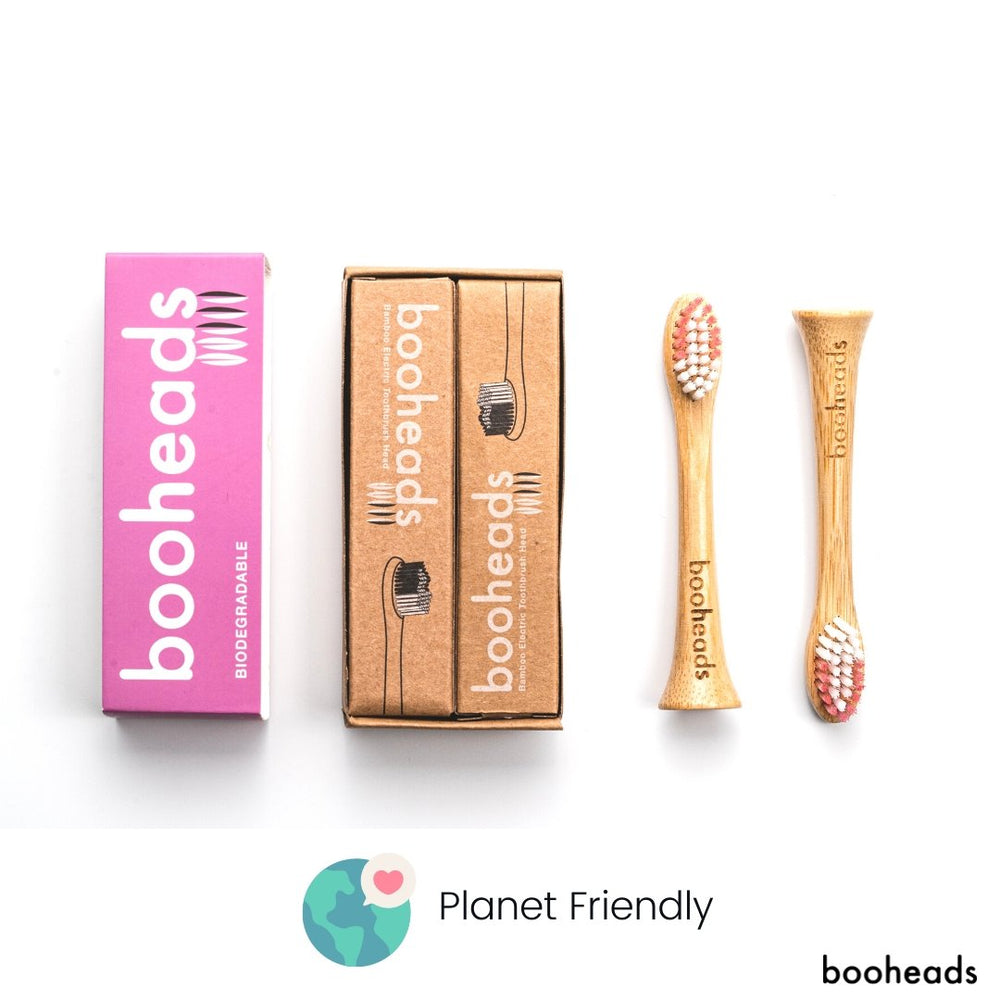 Soniboo - Bamboo Electric Toothbrush Heads Compatible with Sonicare* | Deep Clean PINK EDITION 2PK