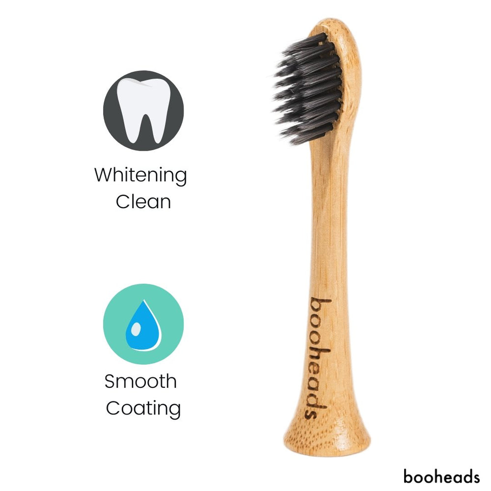 Soniboo - Charcoal Bamboo Electric Toothbrush Heads Compatible with Sonicare* | Whitening Clean 2PK