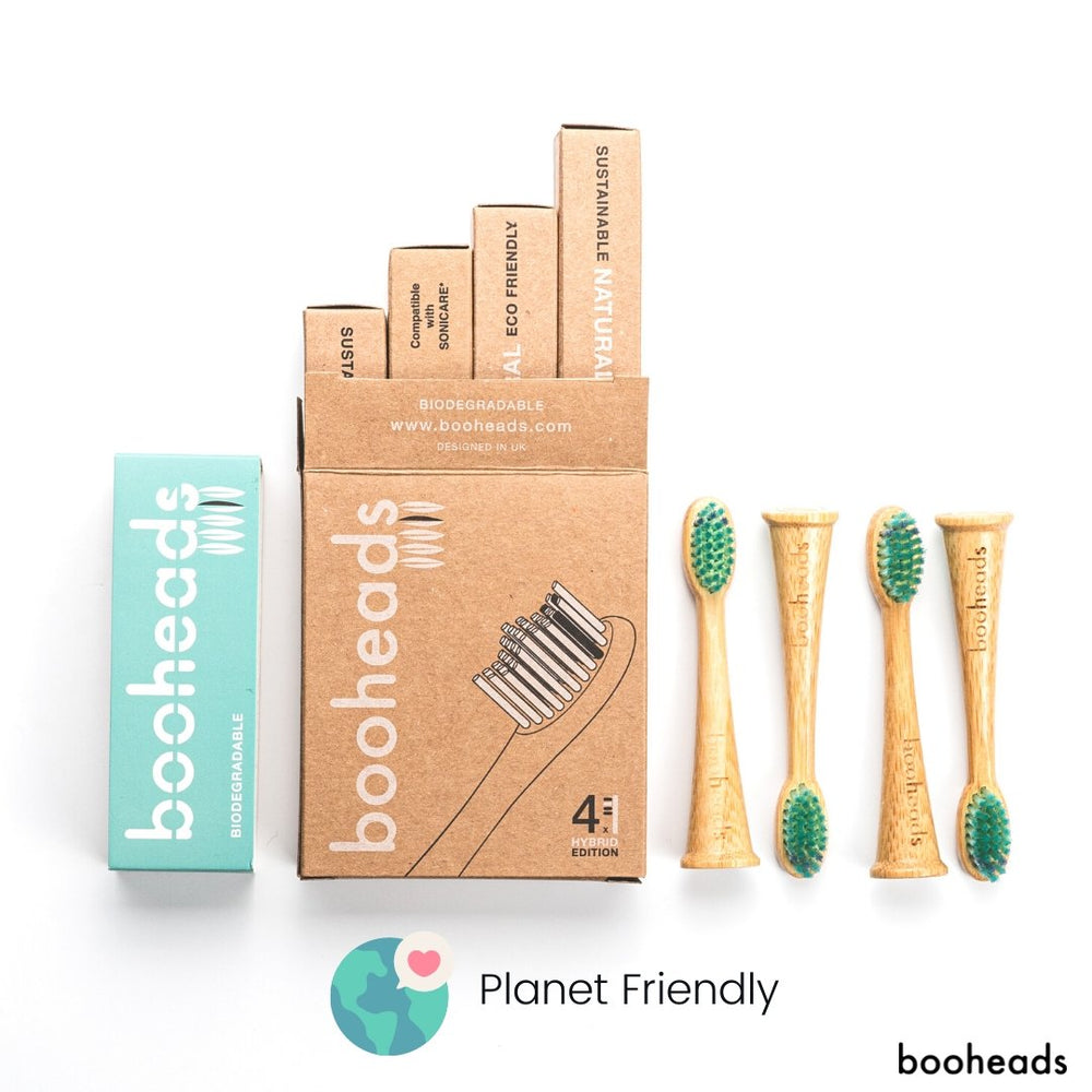 Soniboo - Bamboo Electric Toothbrush Heads Compatible with Sonicare* | Hybrid Clean 4PK