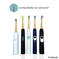 booheads - 4PK - Bamboo Electric Toothbrush Heads - Polish Clean