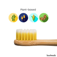 booheads - 4PK - Bamboo Electric Toothbrush Heads - Polish Clean