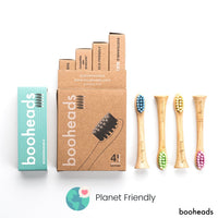 booheads - 4PK - Bamboo Electric Toothbrush Heads - Polish Clean