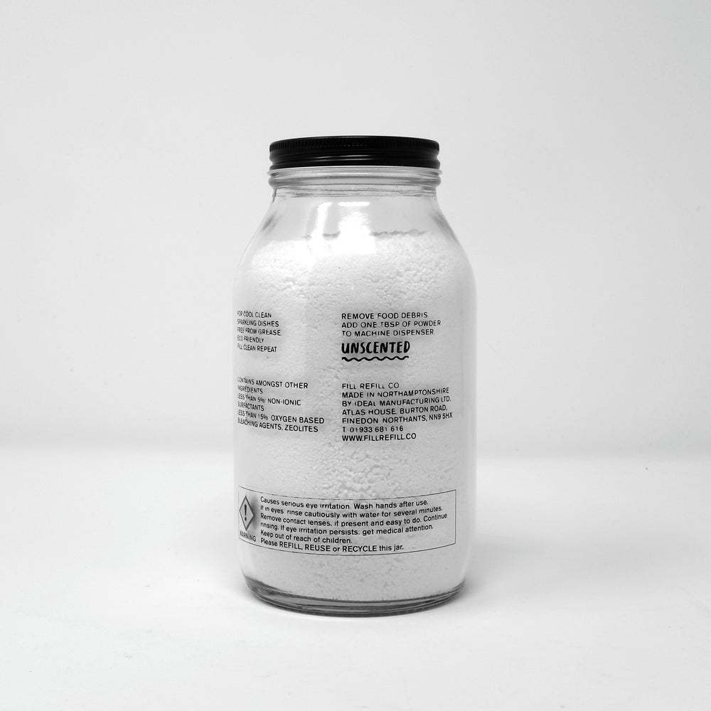 Dishwash Powder 500g Glass Jar - Unscented