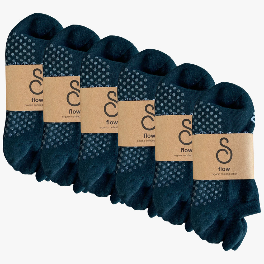 flow - organic combed cotton gripper socks