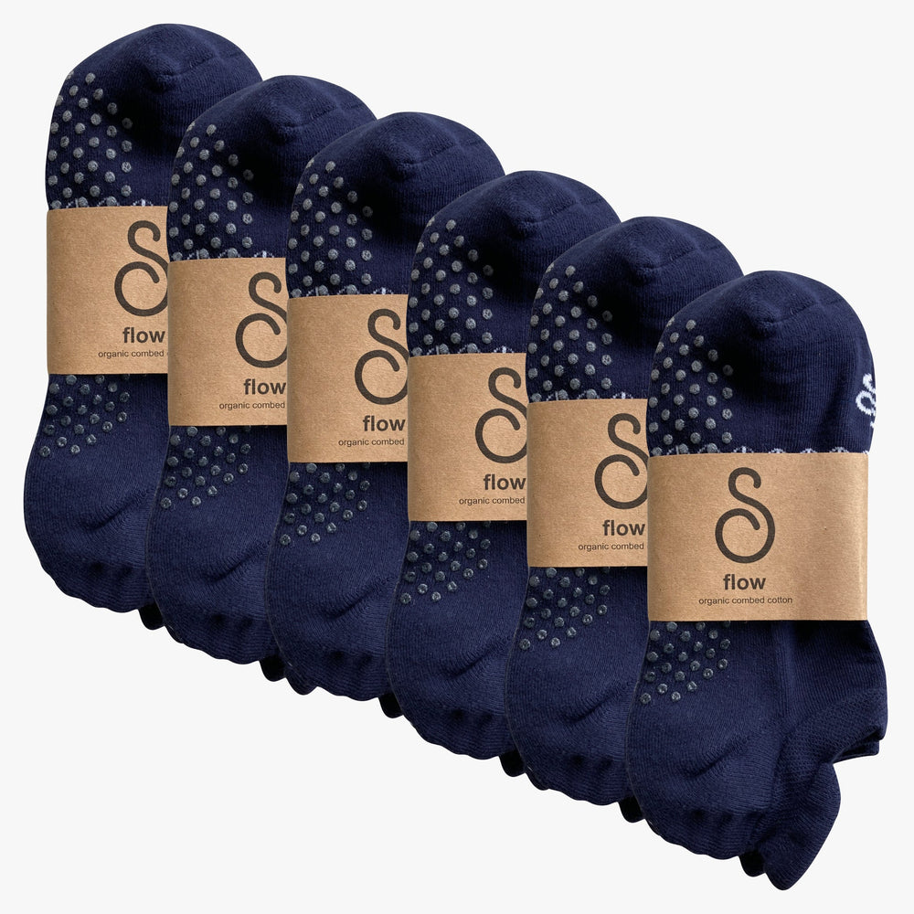 flow - organic combed cotton gripper socks