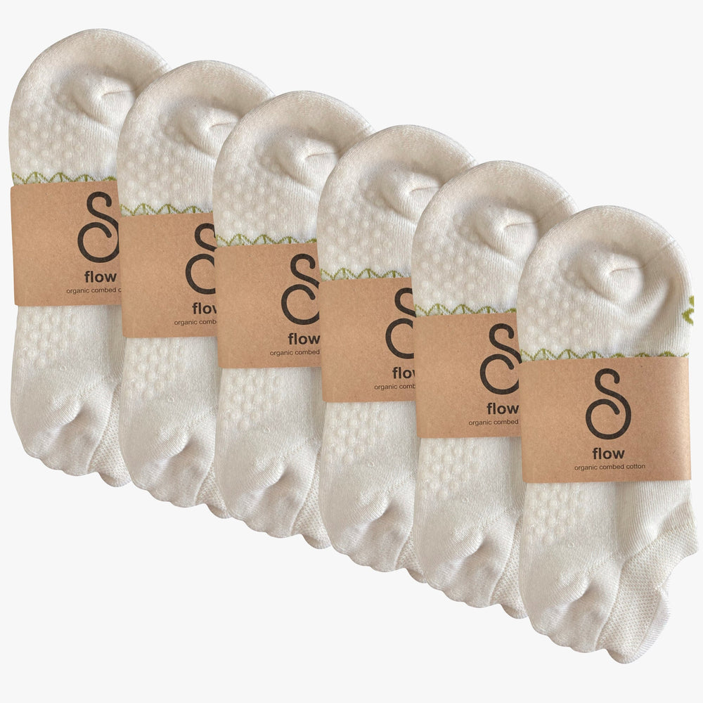 flow - organic combed cotton gripper socks