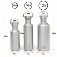 Single Wall Water Bottle 1.2 litre